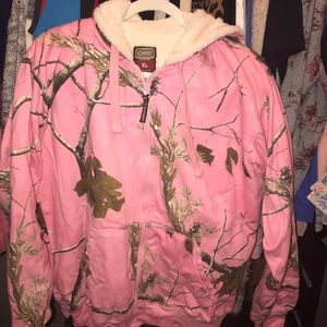Pink REALTREE camo zip up hoodie jacket! So warm!!